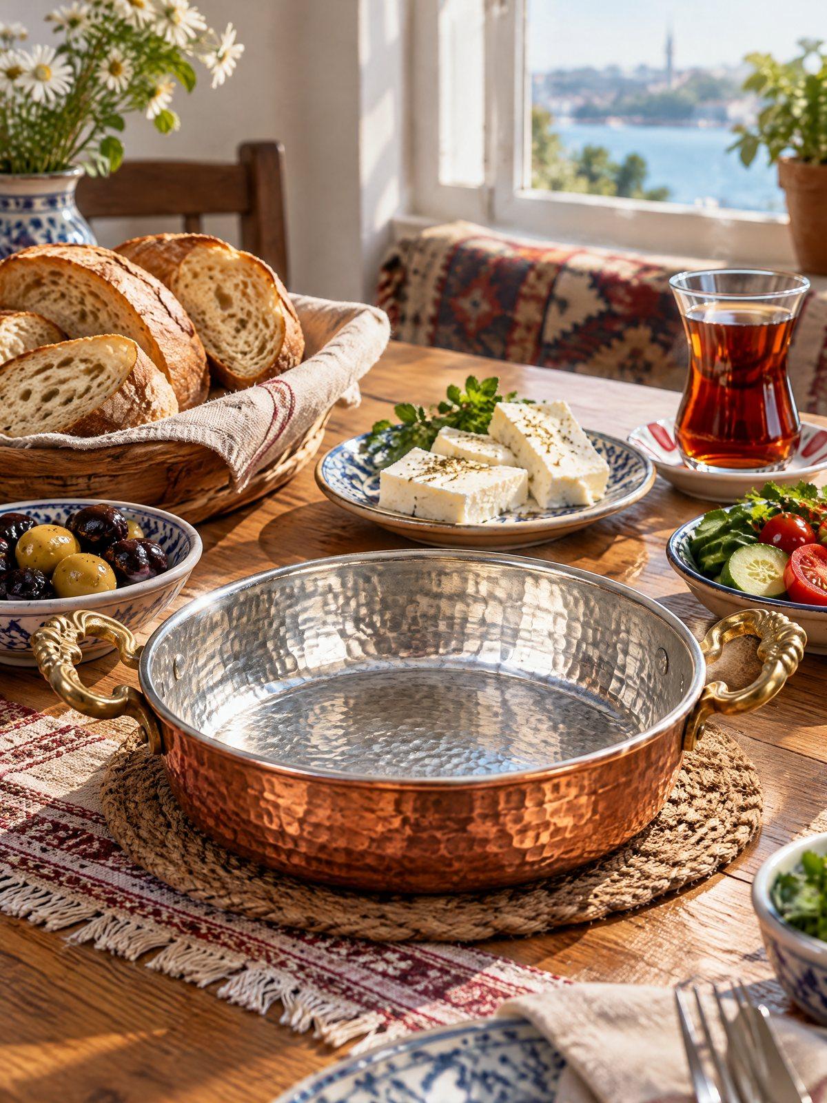Dövme Bakır Sahan – kahvaltı masasında